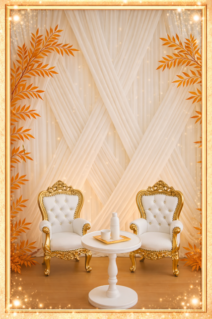 Mini White & Gold Throne Chair